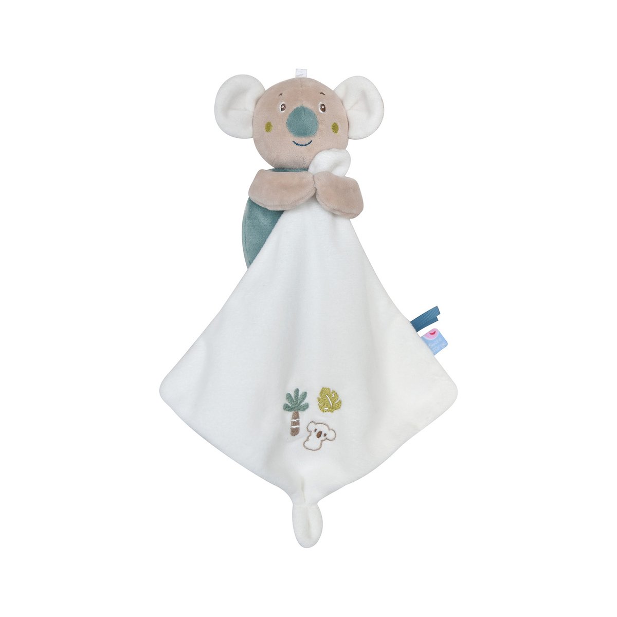 Doudou mouchoir xl koala racim velours doux vert, SUCRE D'ORGE