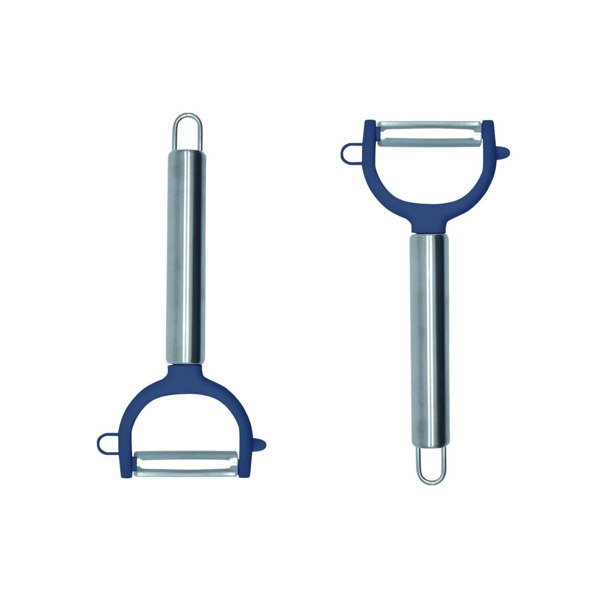 Set de 2 rasoirs à légumes en plastique et inox ELEMENTAL bleu|gris, FACKELMANN