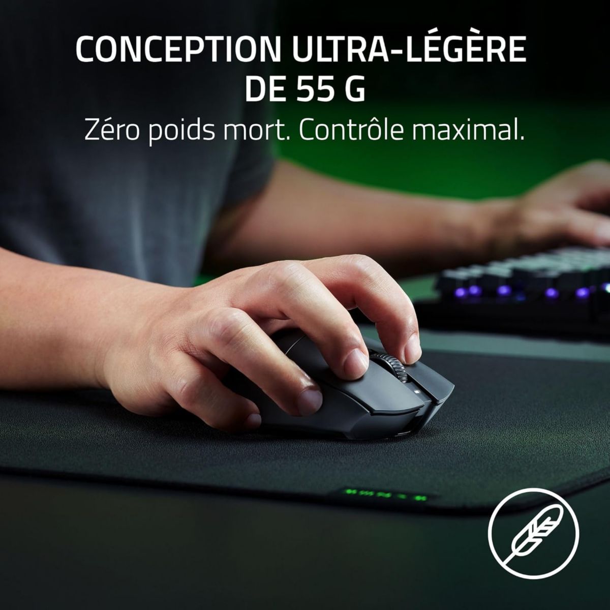 Souris Gamer Sans Fil DEATHADDER V3 HYPERSPEED couleur unique, RAZER