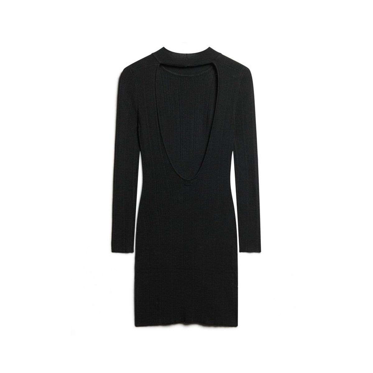 Mini robe moulante dos nu noir, SUPERDRY