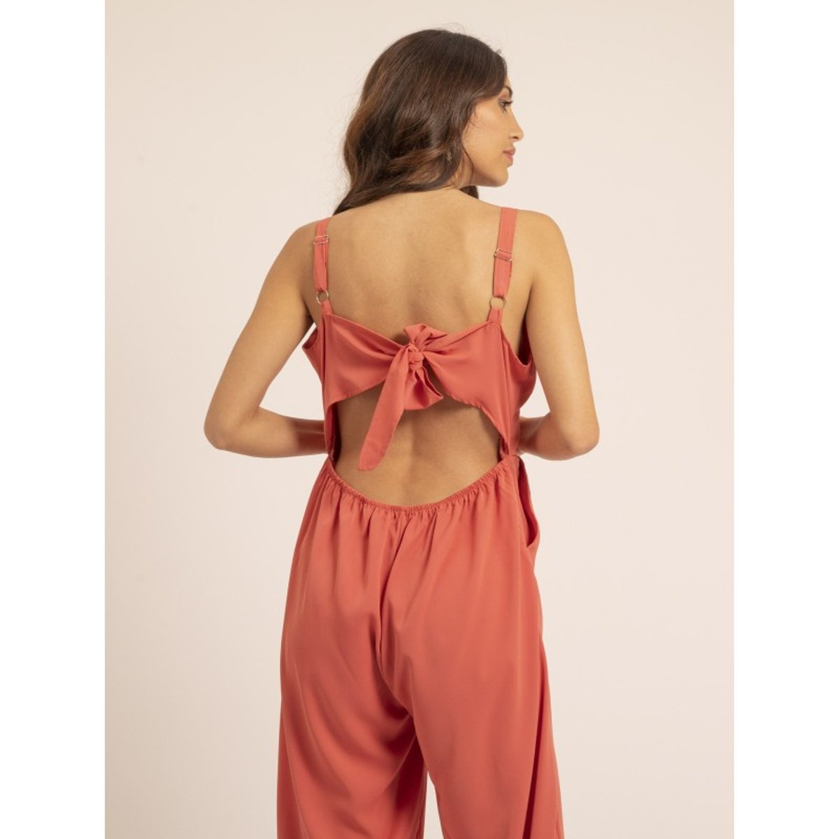 Combi Pantalon Dos Nu Elina corail, DONA LISA