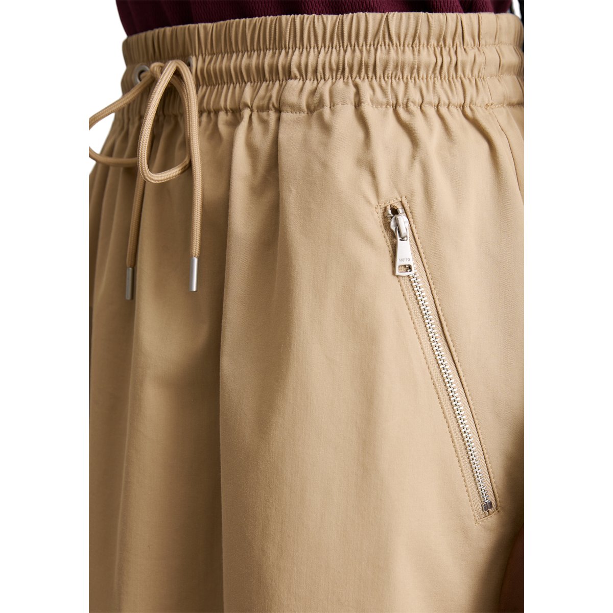 Jupe évasée en coton organique mélangé stretch beige, MARC O’POLO DENIM