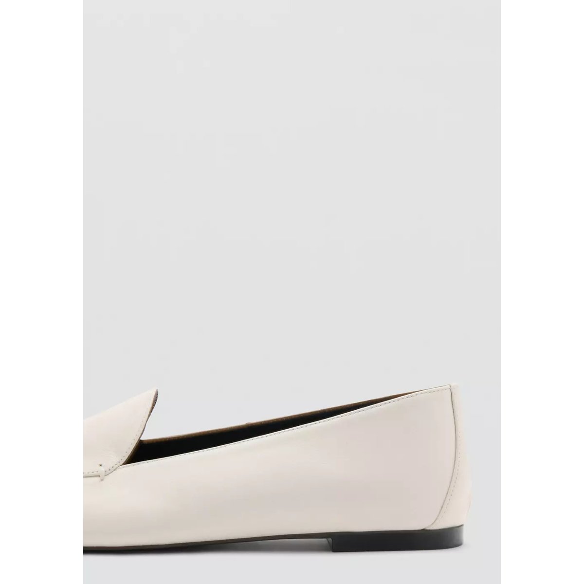 Mocassins cuir blanc, MANGO