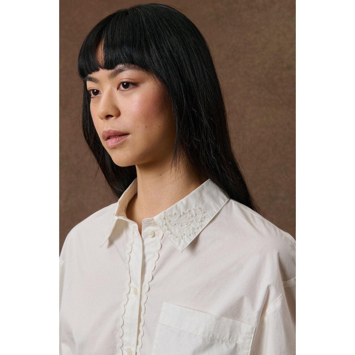 Chemise à manches brodées, ADAZOLA blanc, LOUISE MISHA