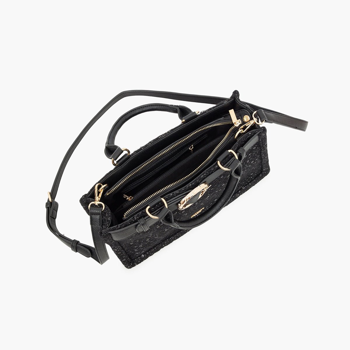 Sac shopper Toundra noir,doré, LOLLIPOPS