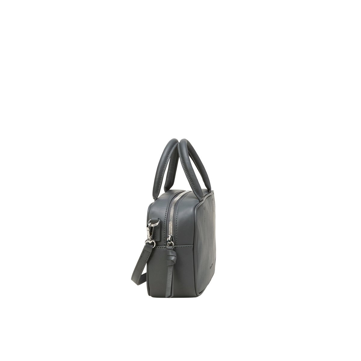 Sac à bandoulière small en cuir de vache noble gris foncé, MARC O'POLO