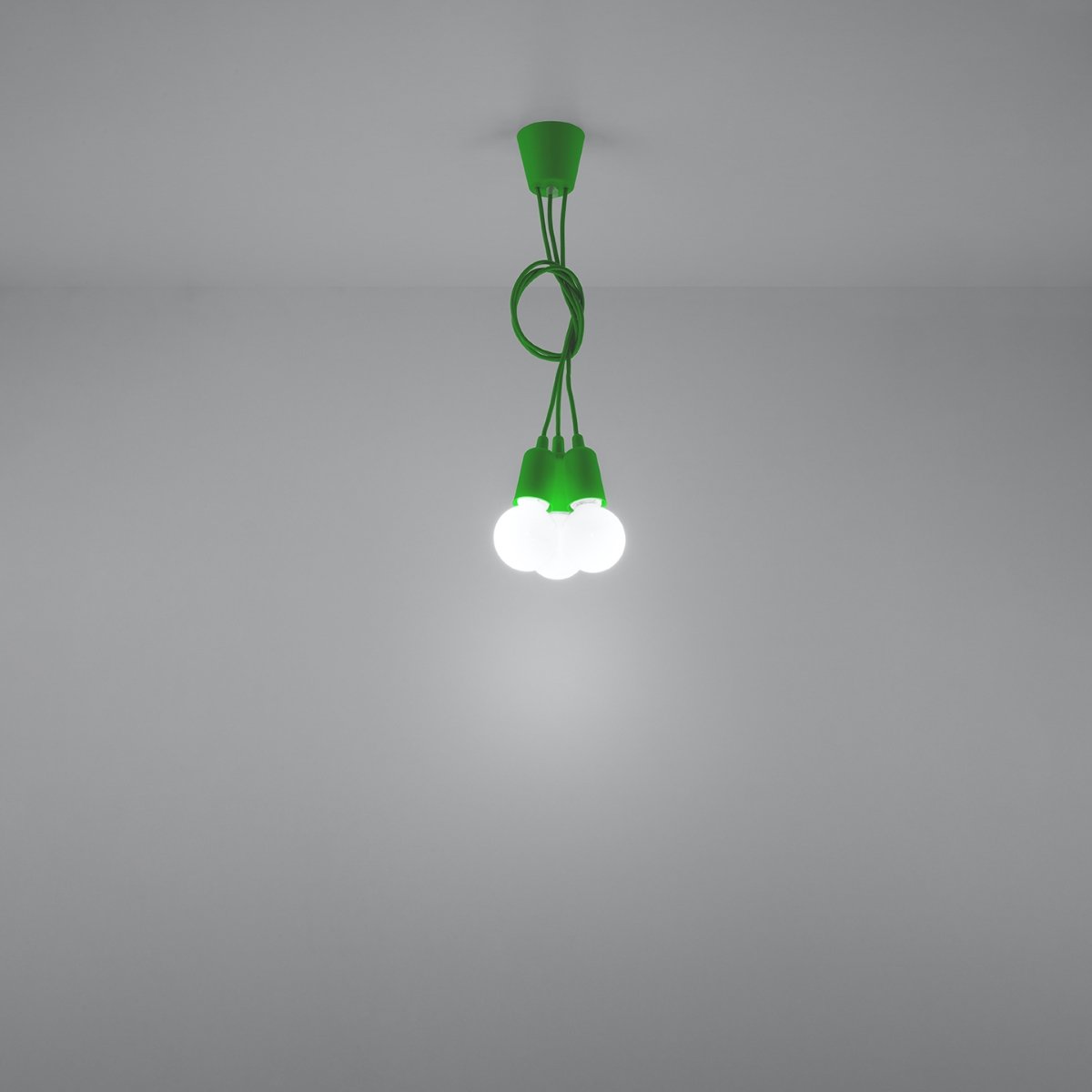 Suspension PVC Vert E27 3 Diego vert, EDEN