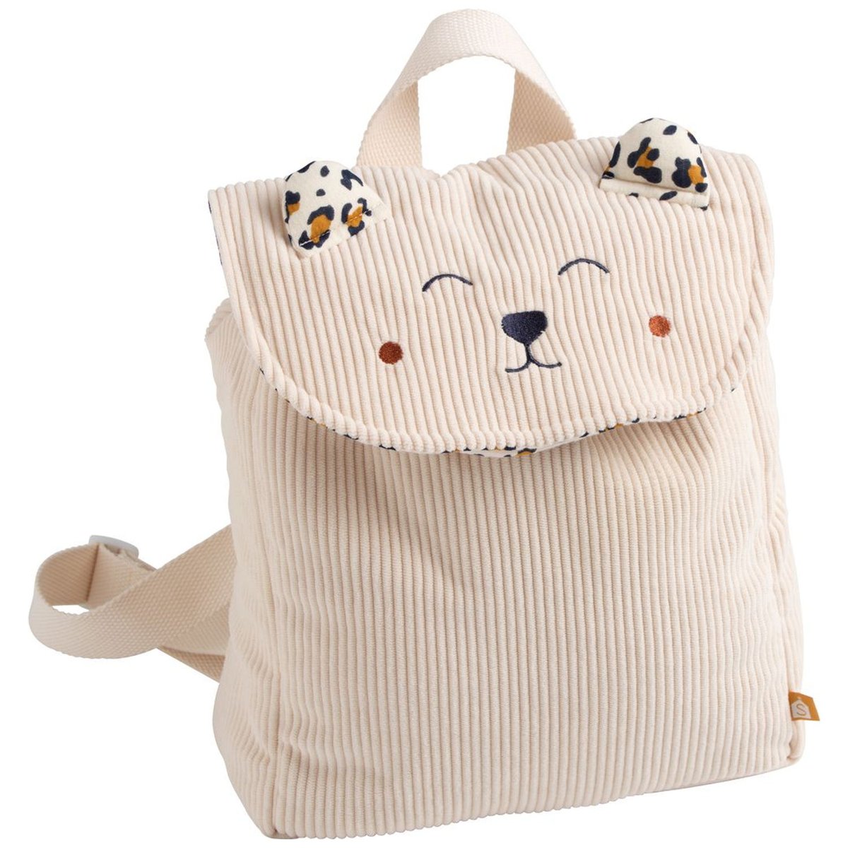 Sac à dos maternelle ecru, noir, marron, SAUTHON