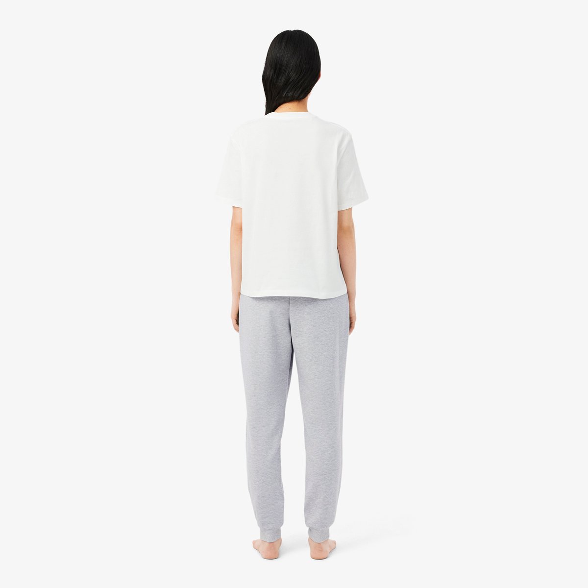 Pantalon de survêtement d'intérieur coton gris-cca, LACOSTE