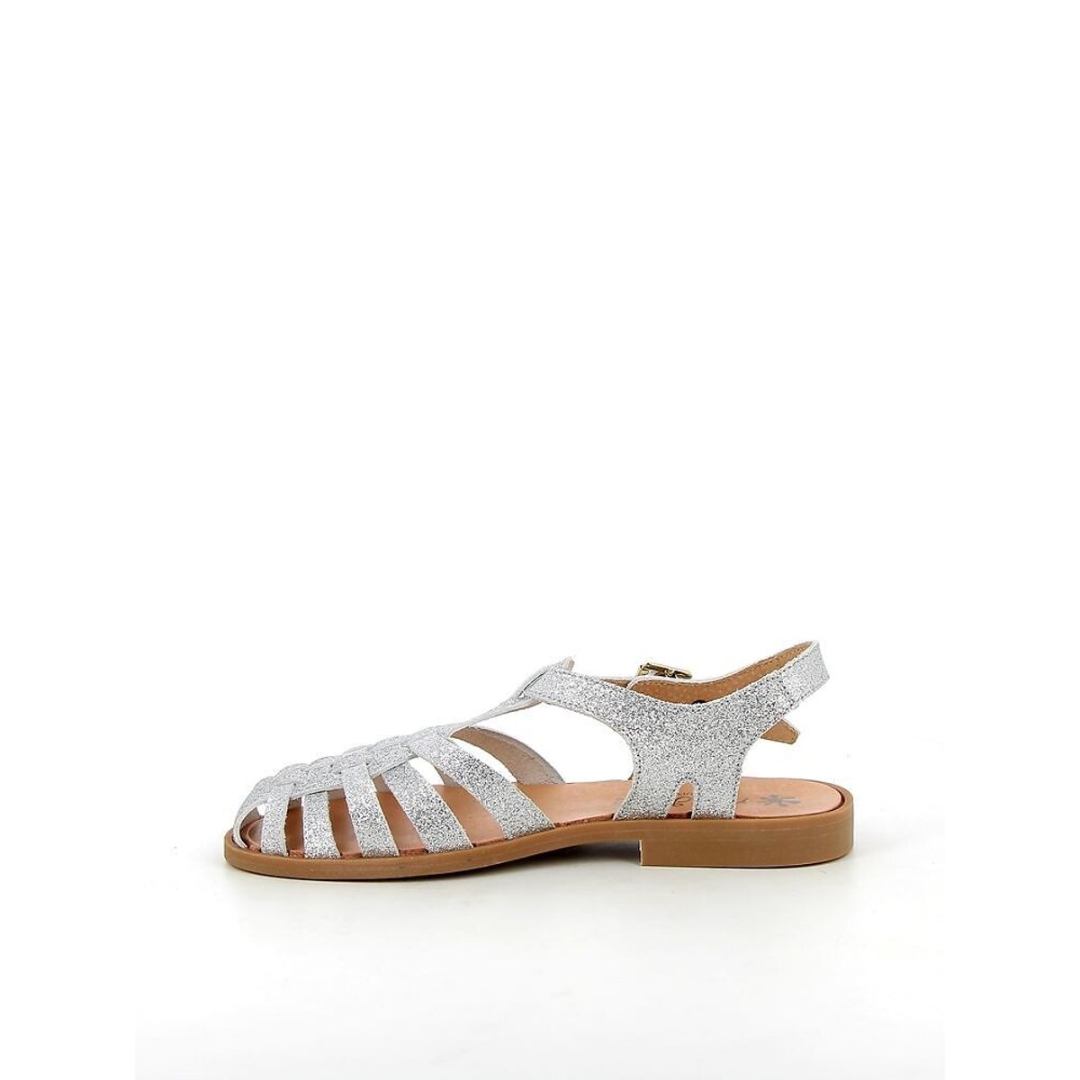Sandali in pelle Sunville color argento, MEDUSE