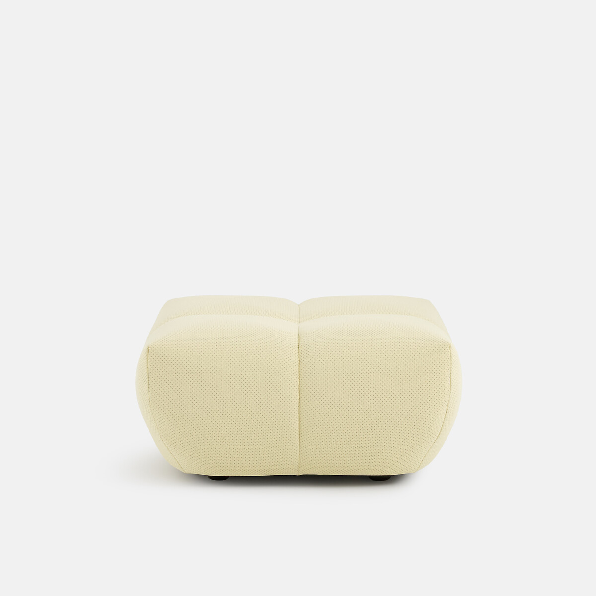 Pouf, en tissu matelassé, largeur 83 cm, NURIA jaune, LA REDOUTE INTERIEURS