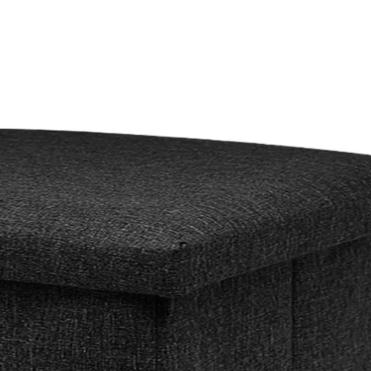 Pouf coffre de rangement noir 76x38x38cm noir, URBAN LIVING