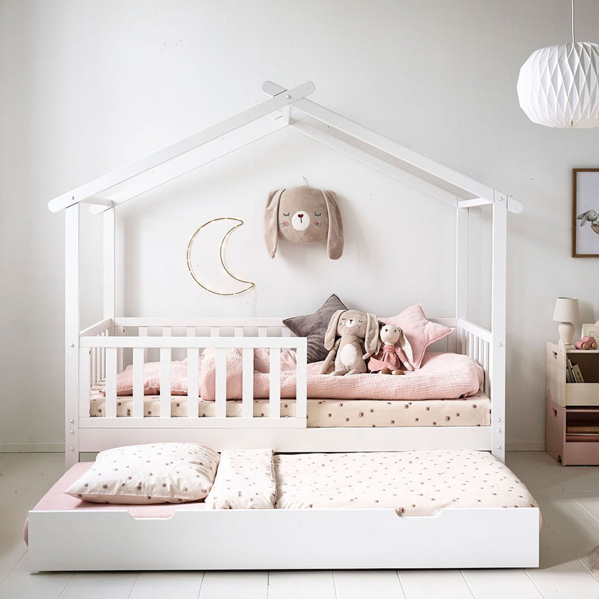 Tiroir lit lit cabane MAISON blanc, PETITE AMELIE