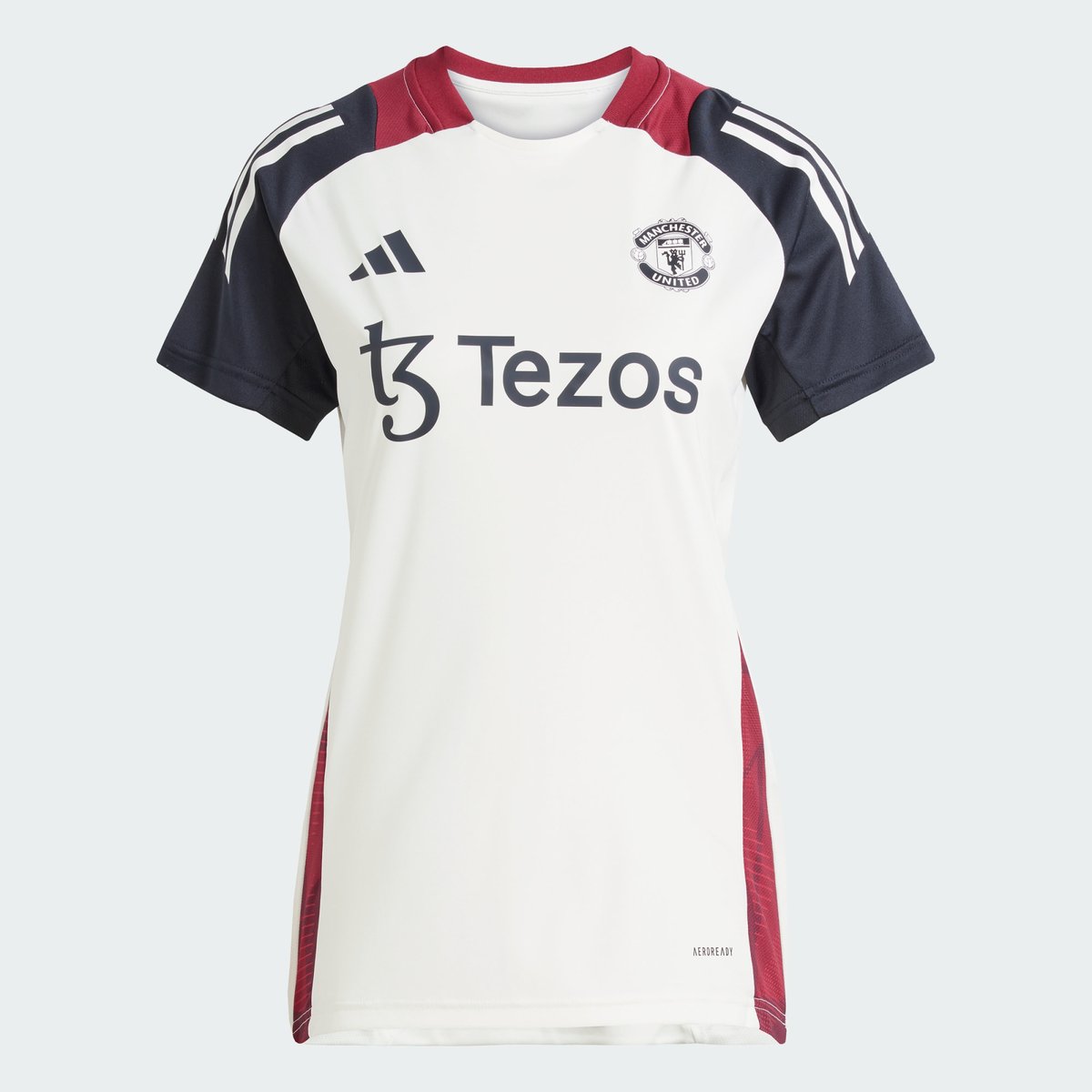 Maillot d'entraînement Manchester United Tiro 24 off white / black, adidas Performance