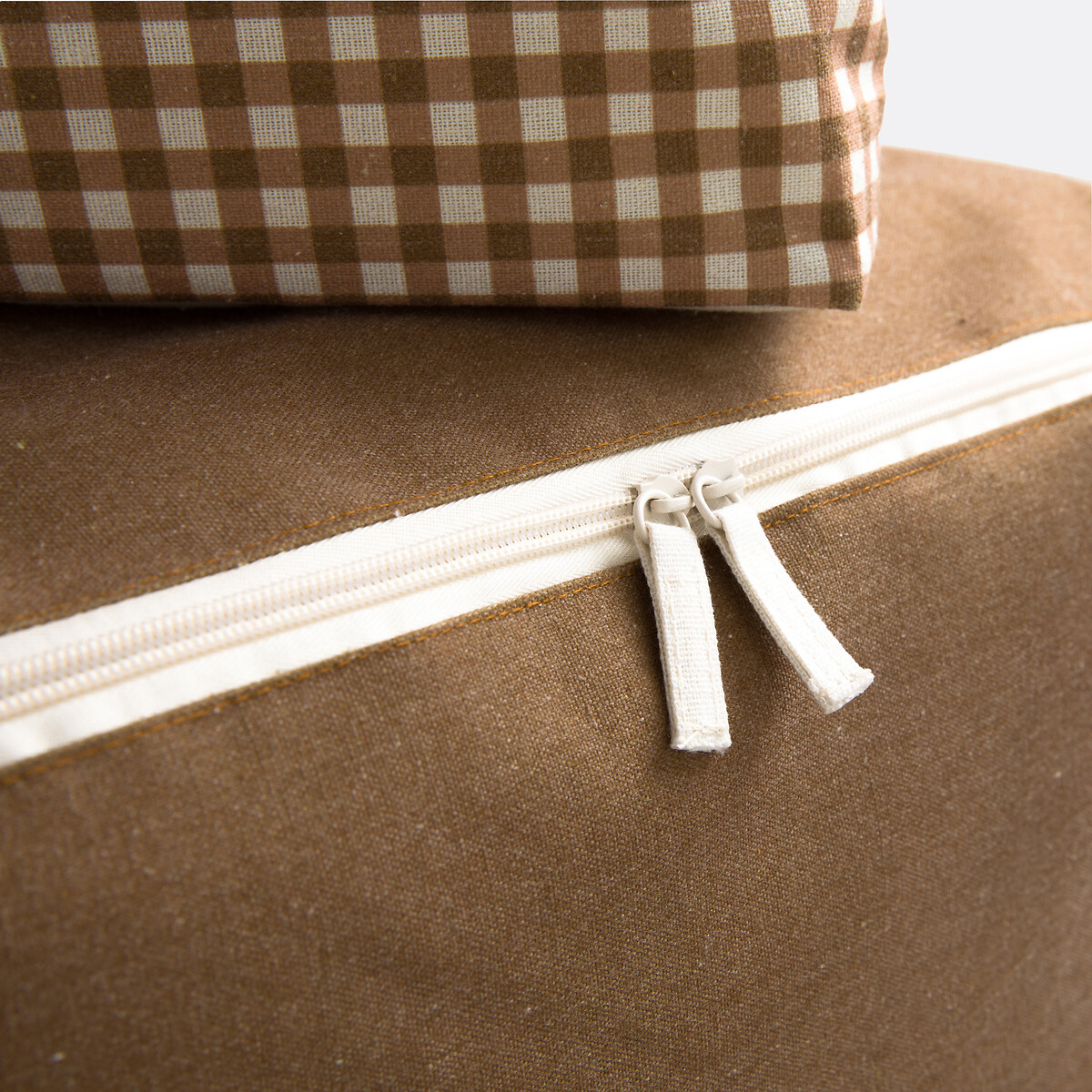 Set of 3 Sunny Storage Cases ecru/caramel, LA REDOUTE INTERIEURS