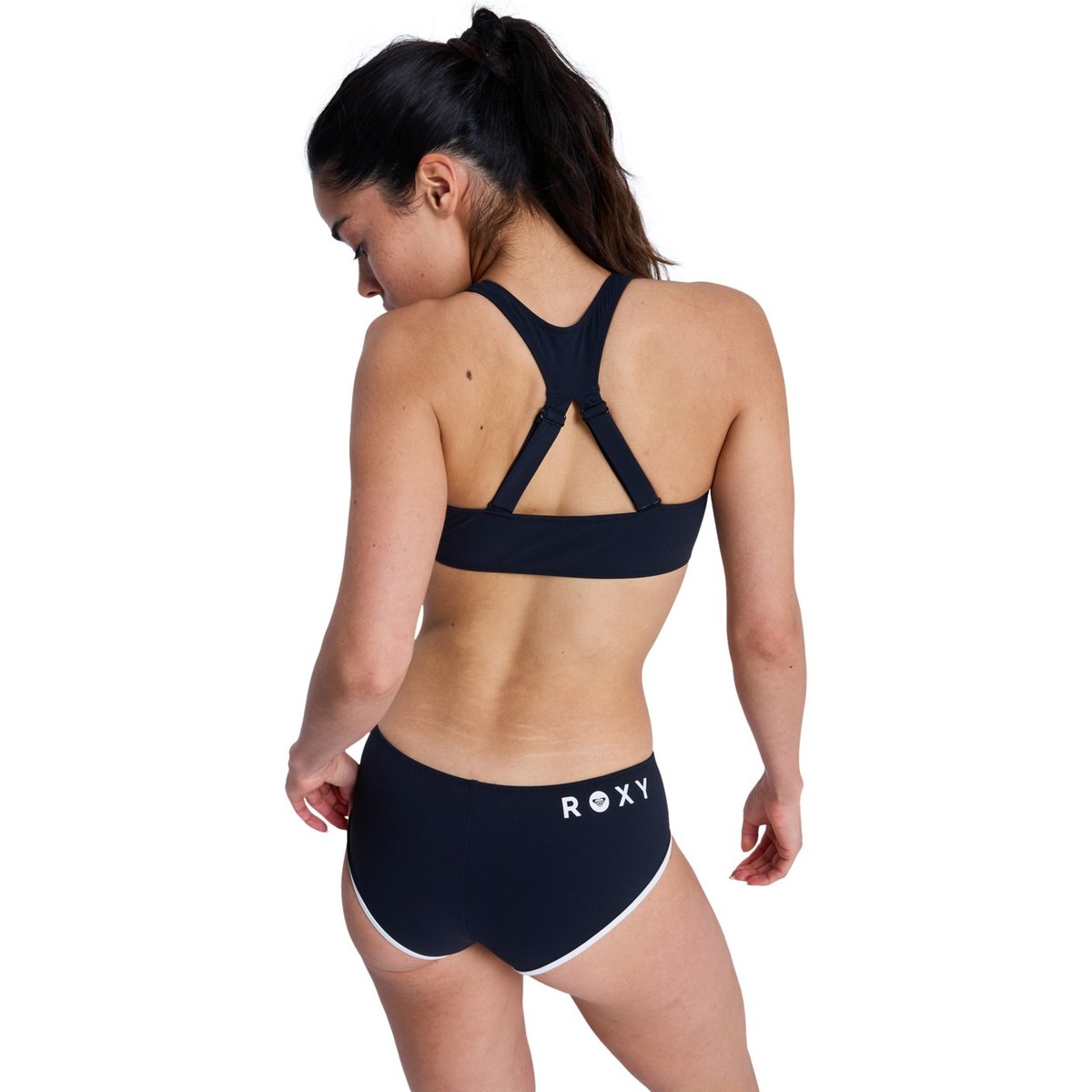 Bas de maillot de bain culotte bikini Shorty. noir anthracite, ROXY