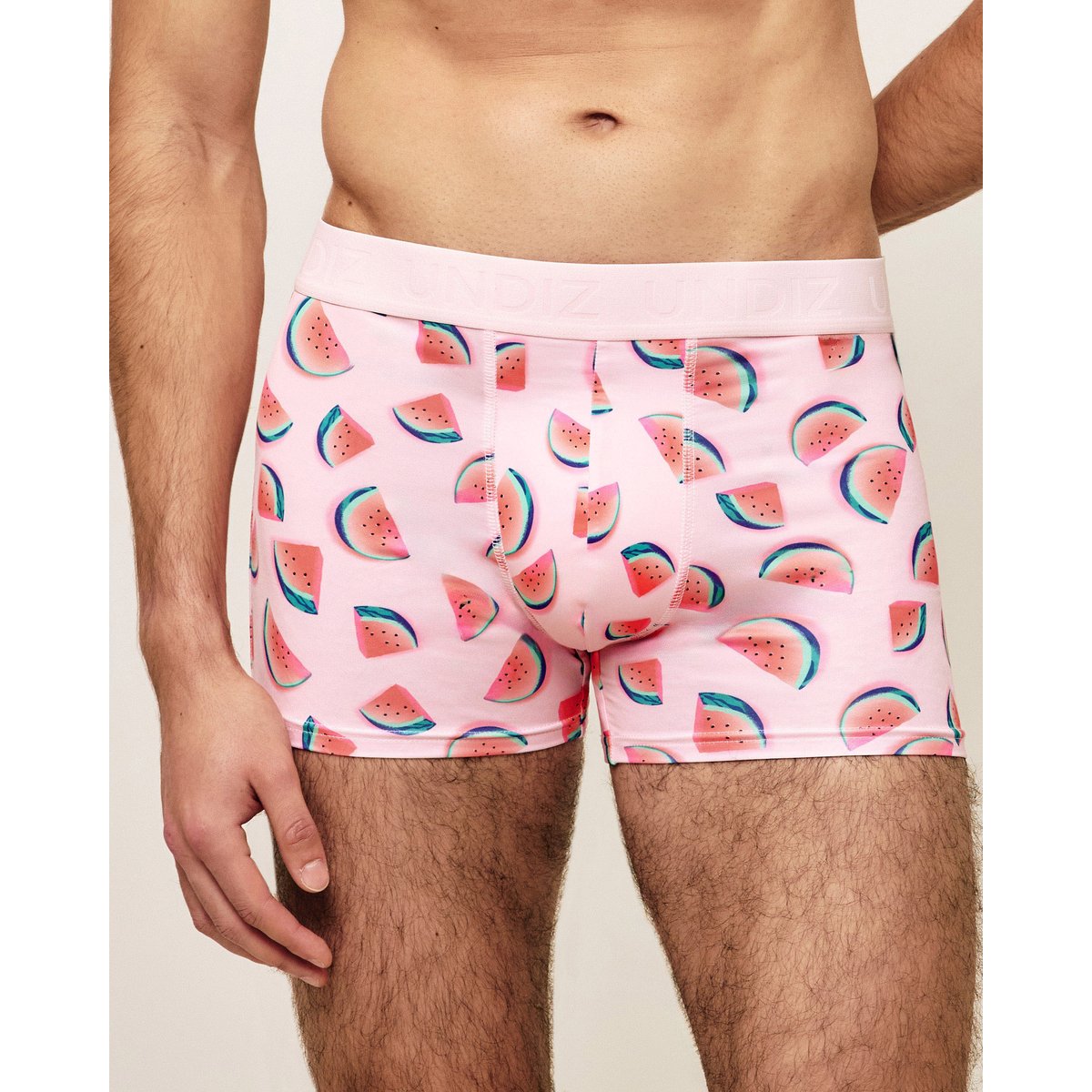 Boxer microfibre motifs pastèques REPEATIZ BRUS rose, UNDIZ