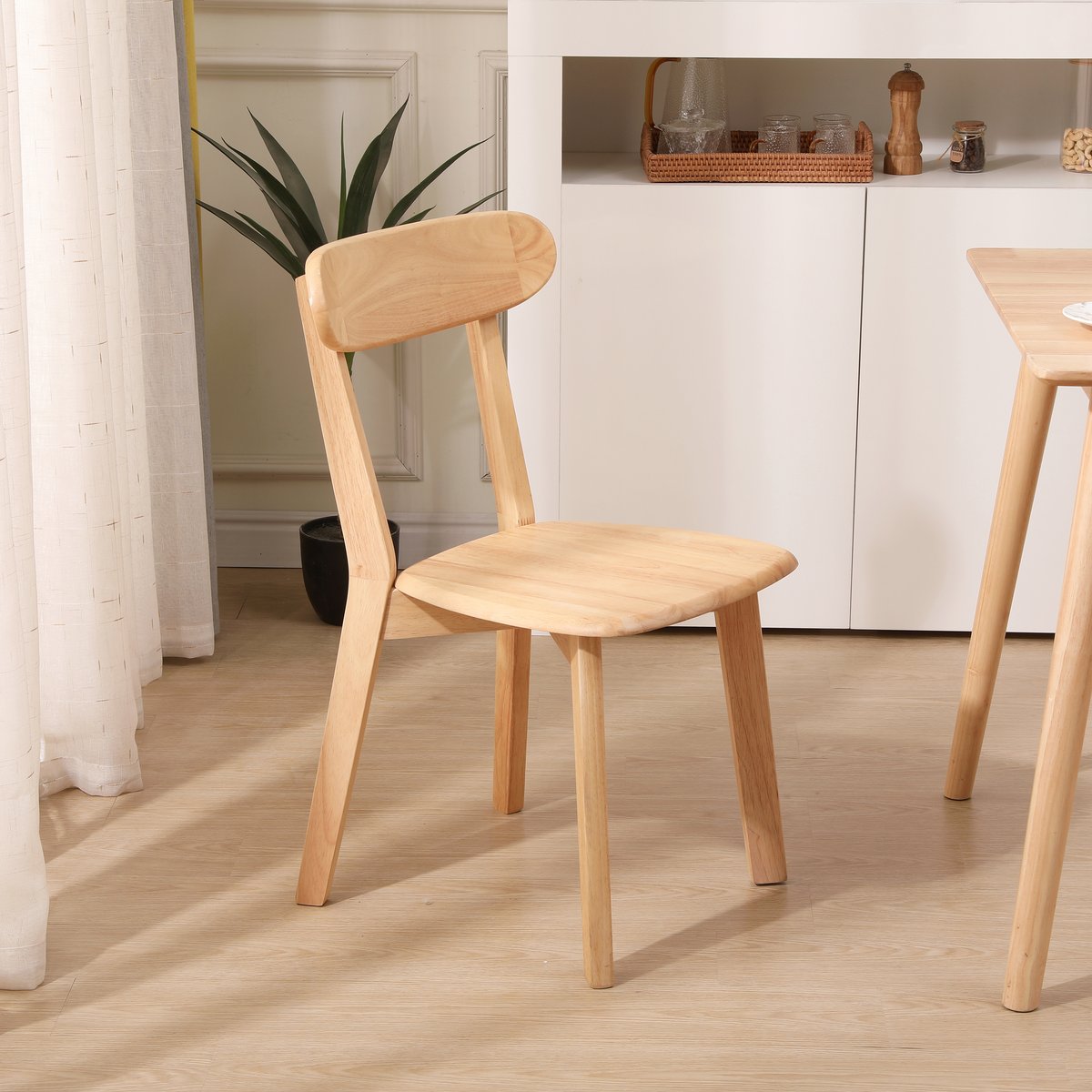 Lot de 2 chaises, bois massif, VITORIA bois naturel, NORDLYS