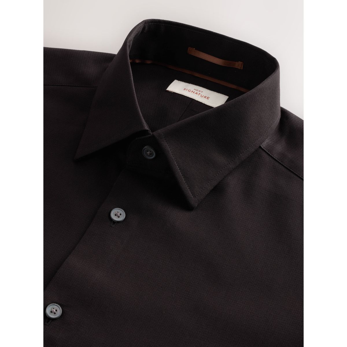 Chemise coton texturé signature noir, NEXT