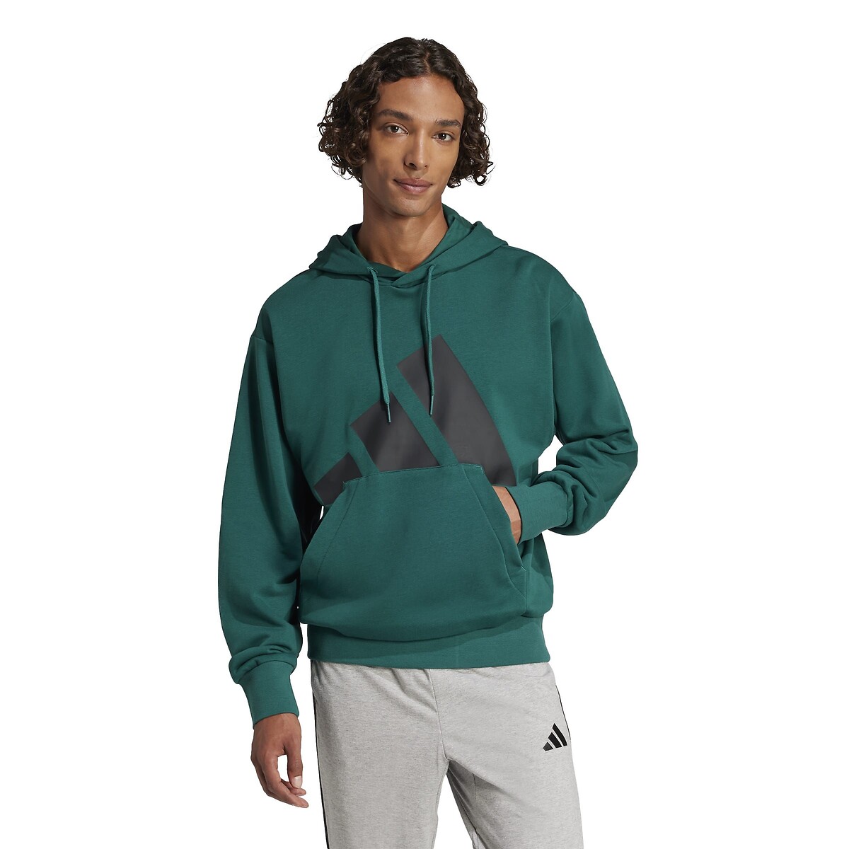 Sweat à capuche col rond vert, ADIDAS SPORTSWEAR