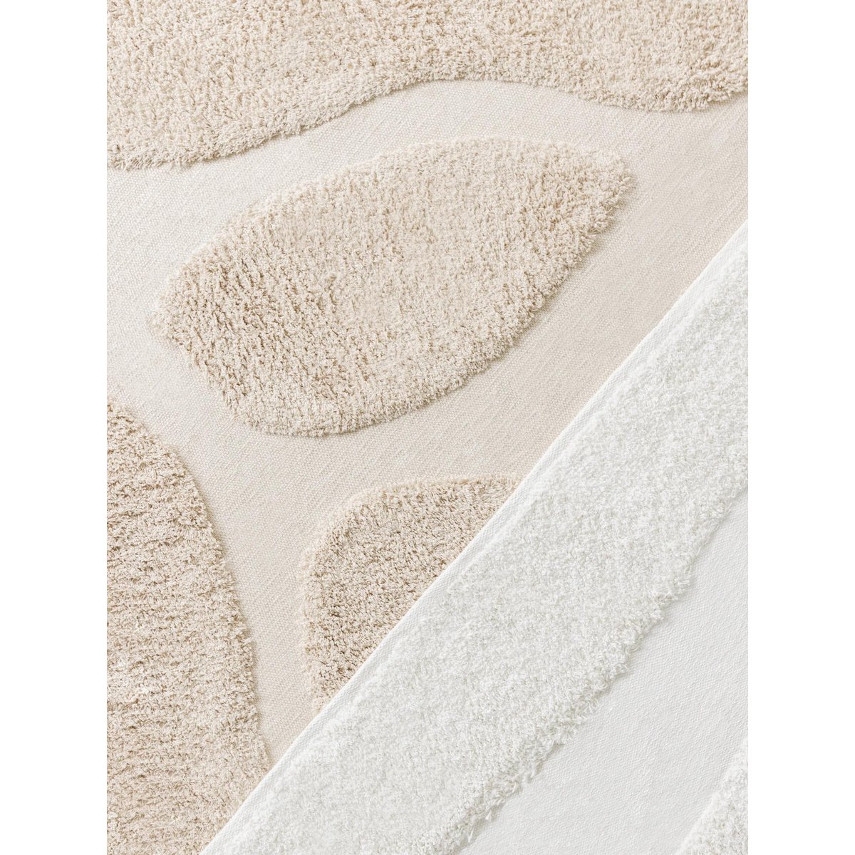 Tapis en coton tufté main ISLA crème, BENUTA 