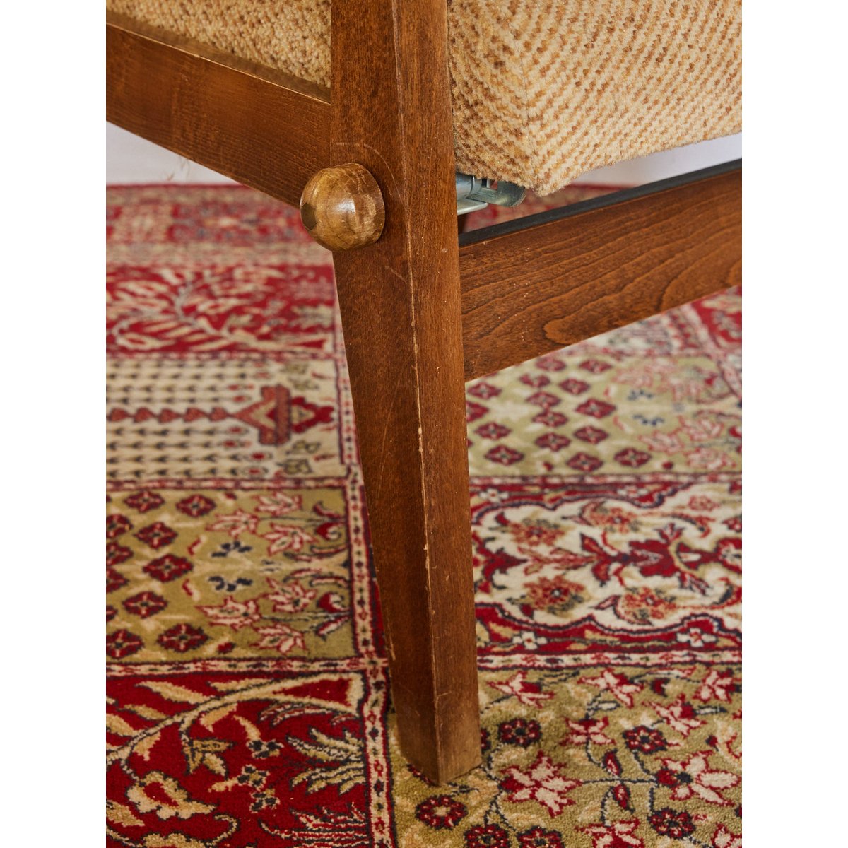 Fauteuil inclinable en bois Ernest N°1102 - Bon état bois foncé, DEBONGOUT