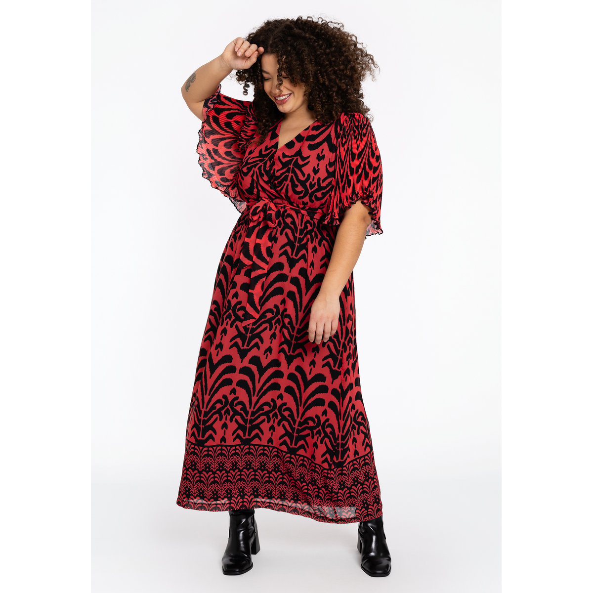 Robe imprimée rouge, YOEK