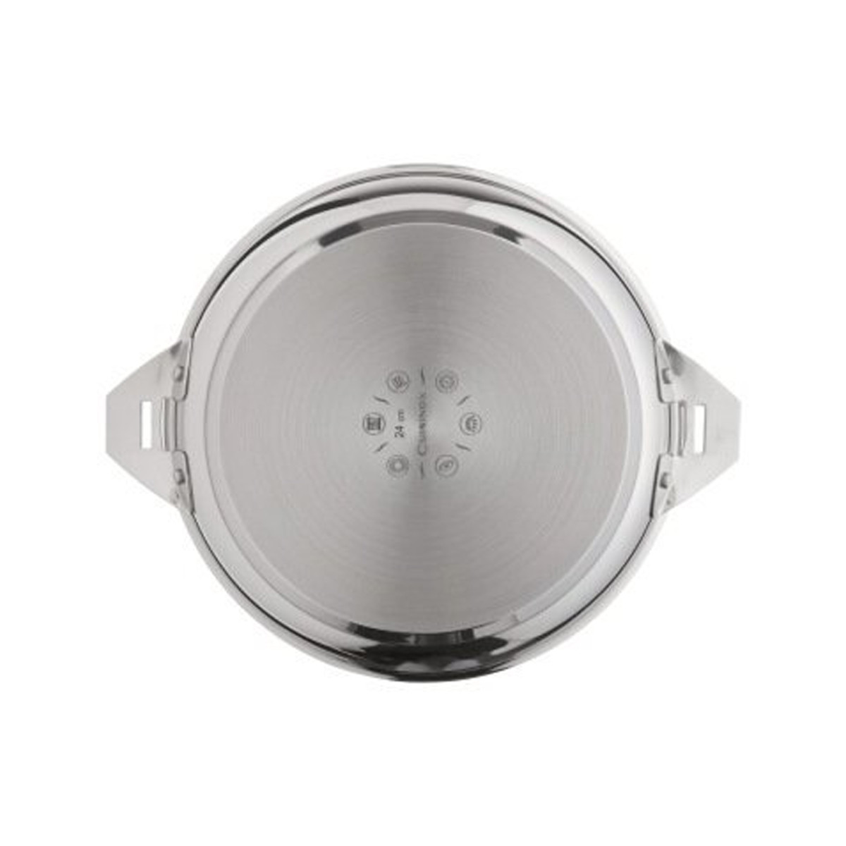Lot de 3 poêles 20-24-28cm revêtement céramique et poignée amovible inox - ECLIPSE inox, CUISINOX