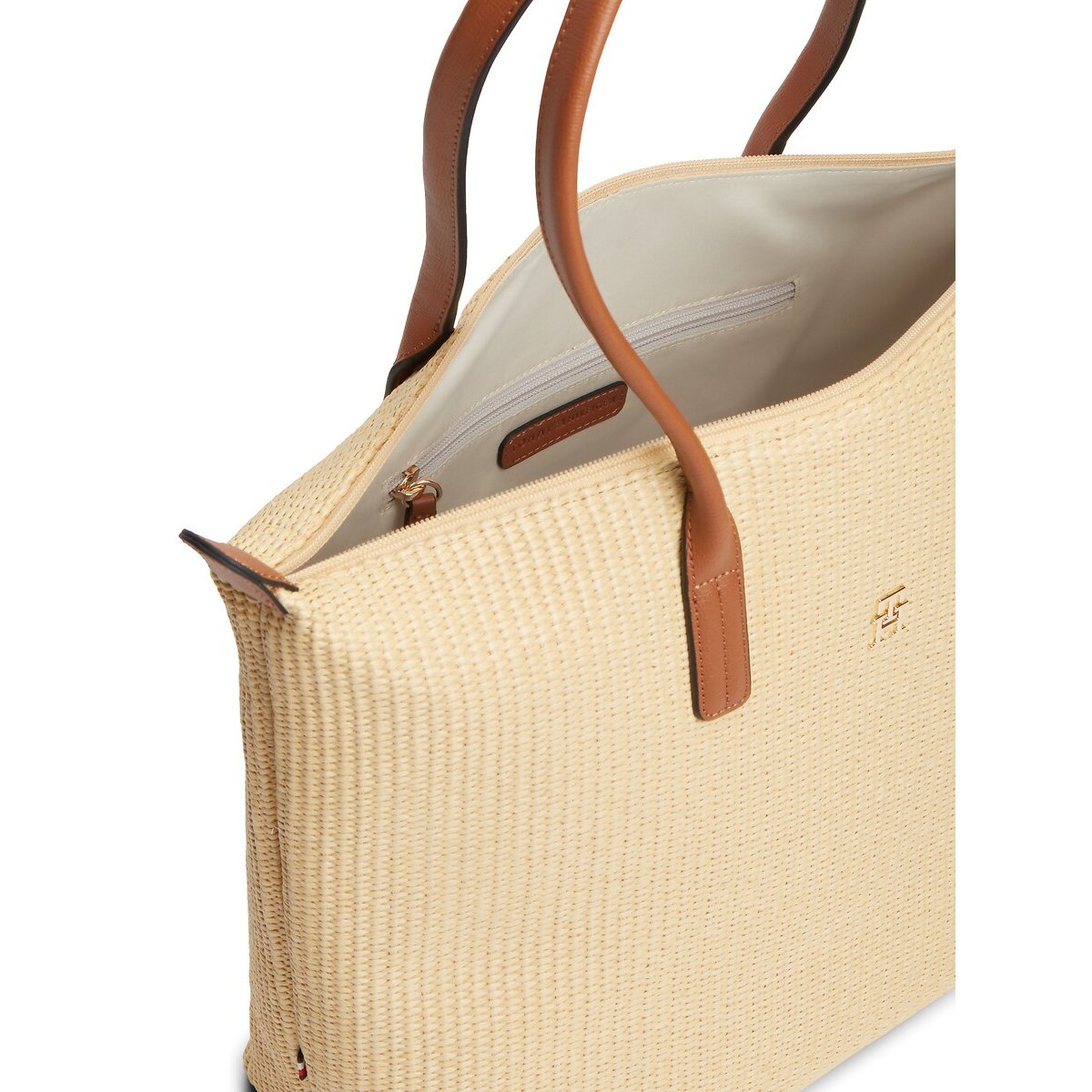 Tote bag, POPETTE RAFFIA natural, TOMMY HILFIGER