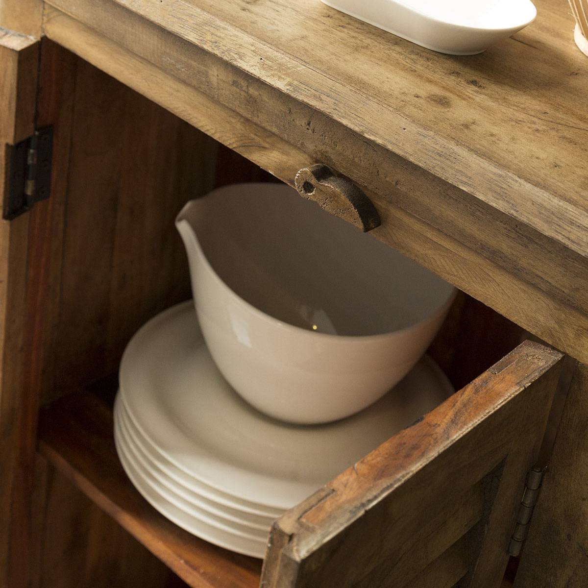 Buffet en bois recyclé AUBIN bois clair, MADE IN MEUBLES