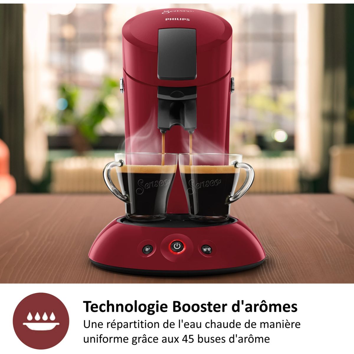 Cafetière À Dosette Senséo Original Plus Csa210/91 rouge, SENSEO