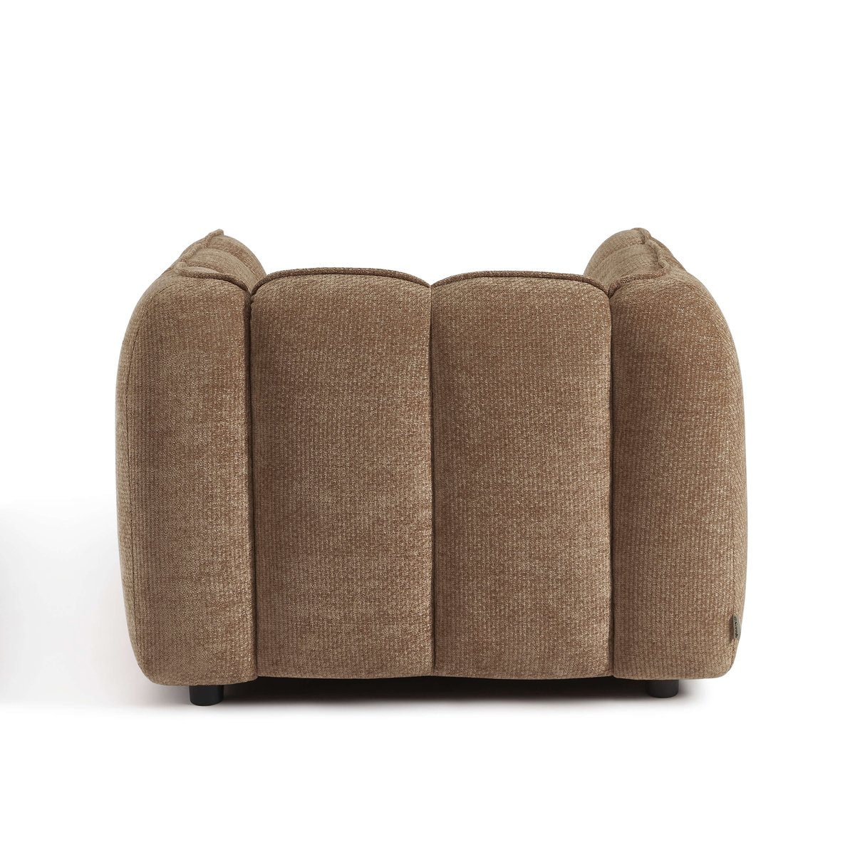 Fauteuil 1 place en tissu MATILDA marron, SORELH