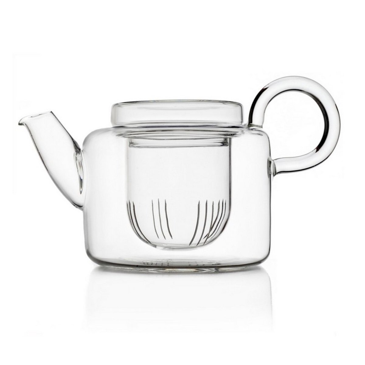 Théière design verre borosilicate PIUMA Low transparent, ICHENDORF