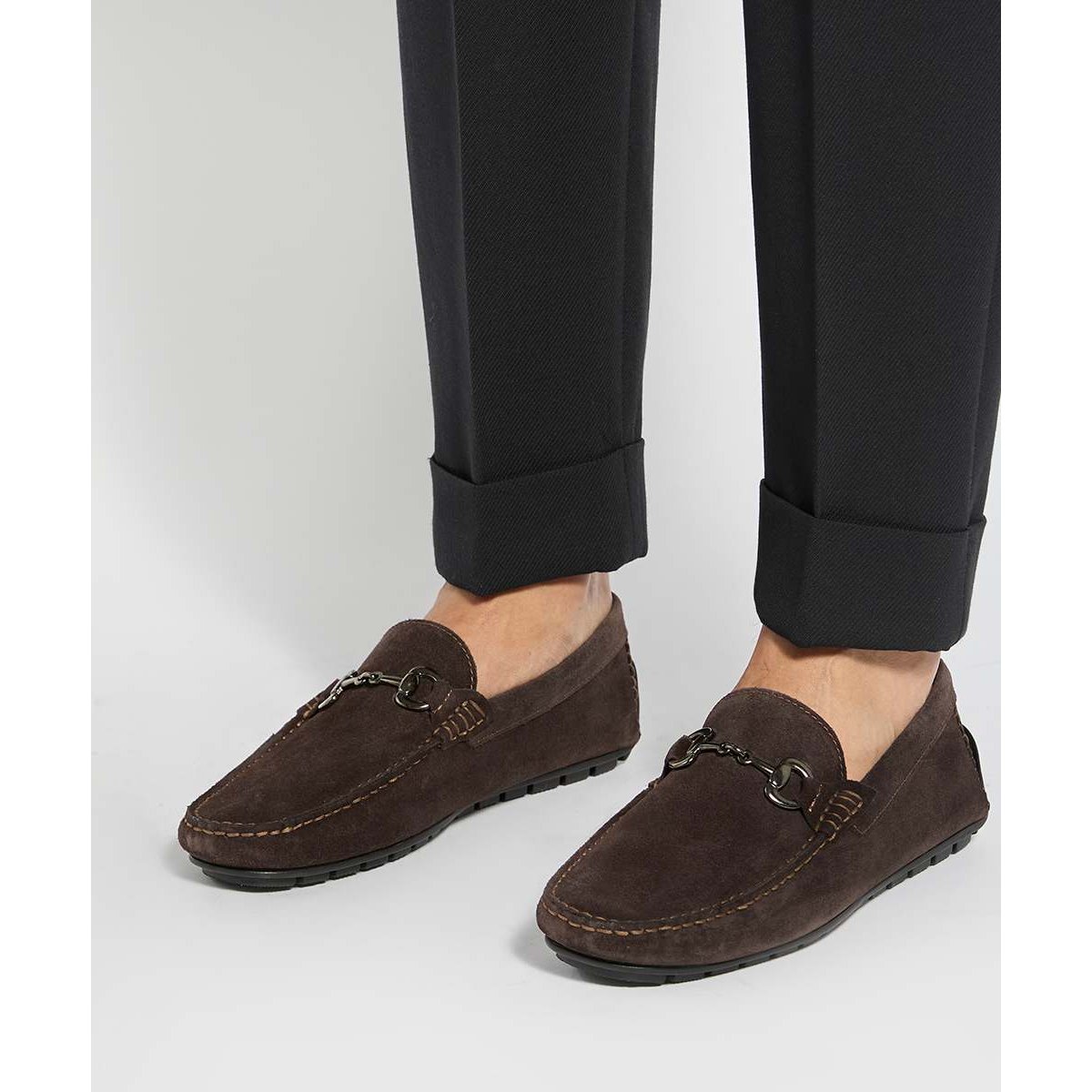 Mocassins à mors en daim - BRACKON brown-suede, DUNE LONDON