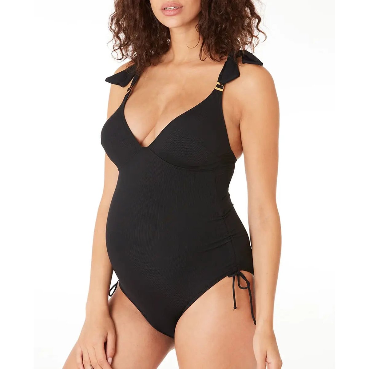 Maillot de bain de maternité Porto Vecchio noir, CACHE COEUR