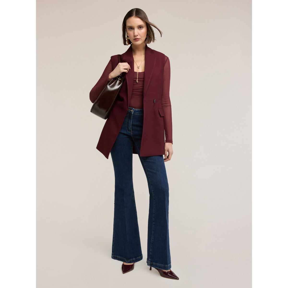 Jean flare push-up Elle bleu, MOTIVI