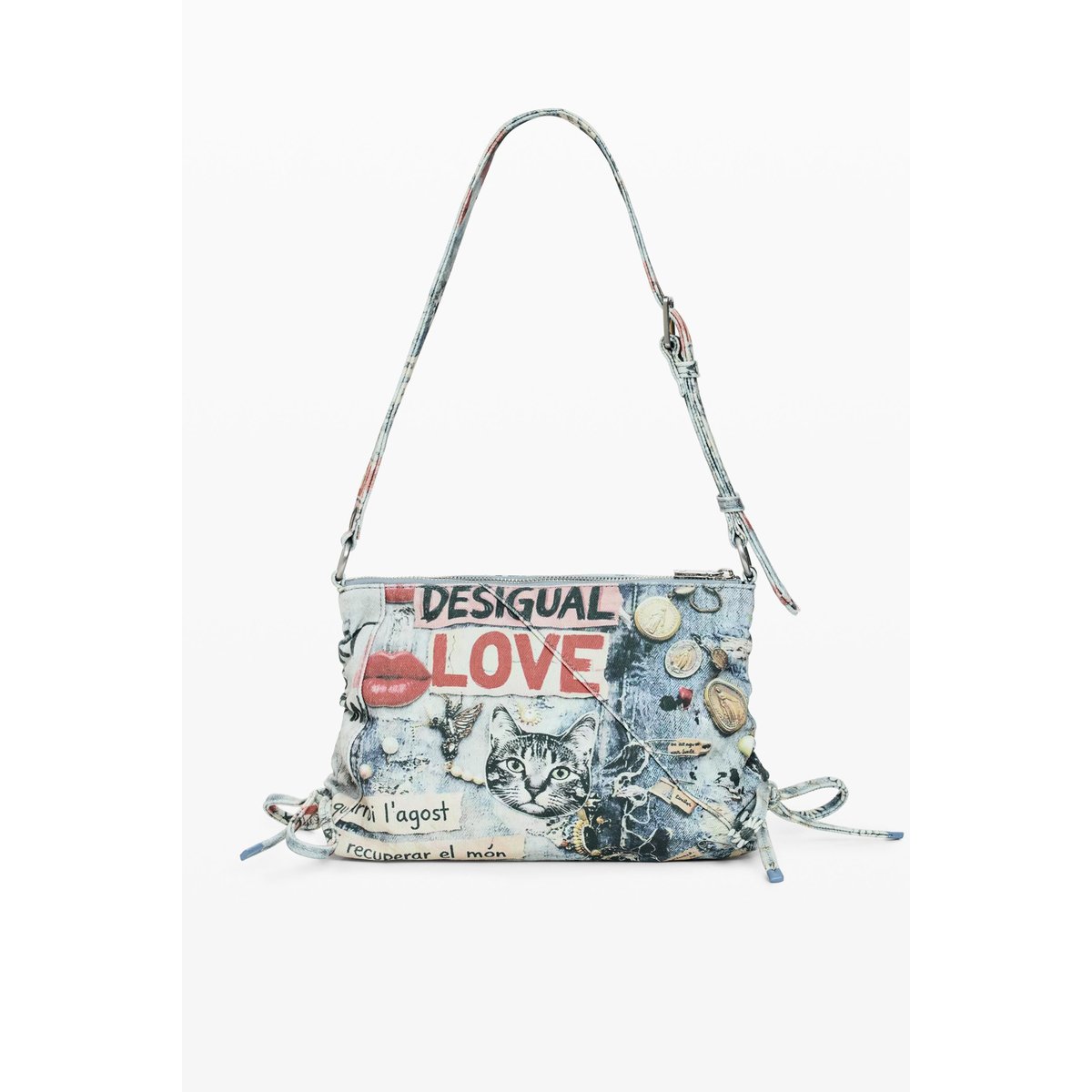 Sac moyen bleu clair, DESIGUAL