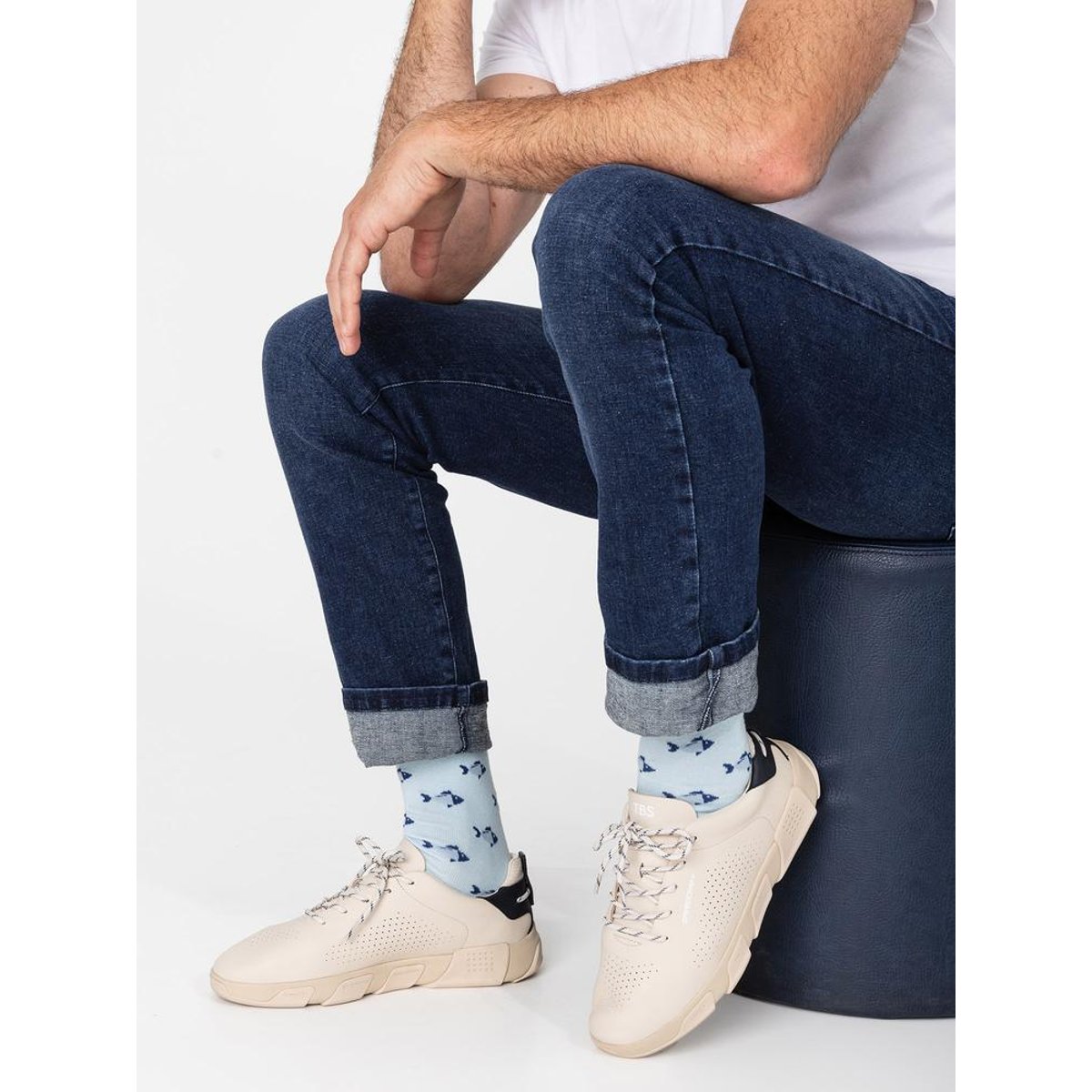 Chaussures de running JAZAIRY creme / marine, TBS