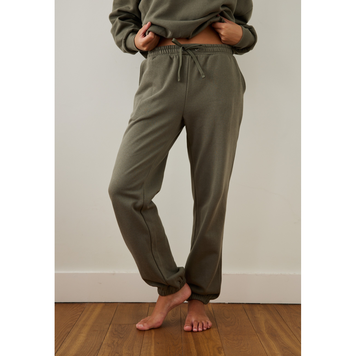 Pantalon en molleton Selma kaki, VARIANCE