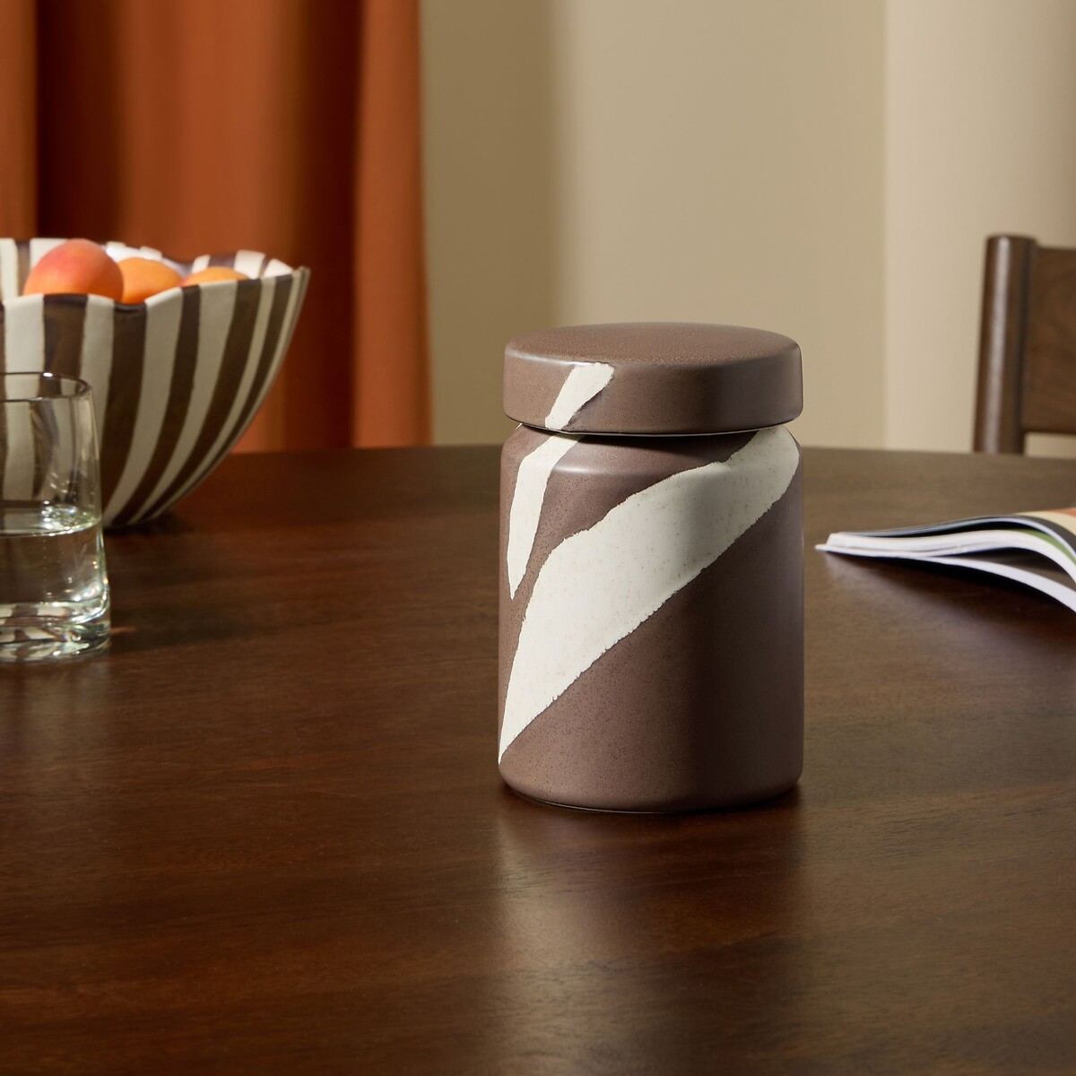 MADE.COM Enzo Storage Jar brown , MADE