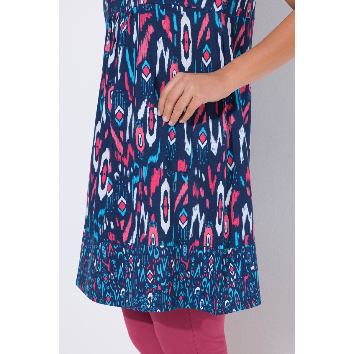 Robe en jersey sans manches bleu encre, ULLA POPKEN