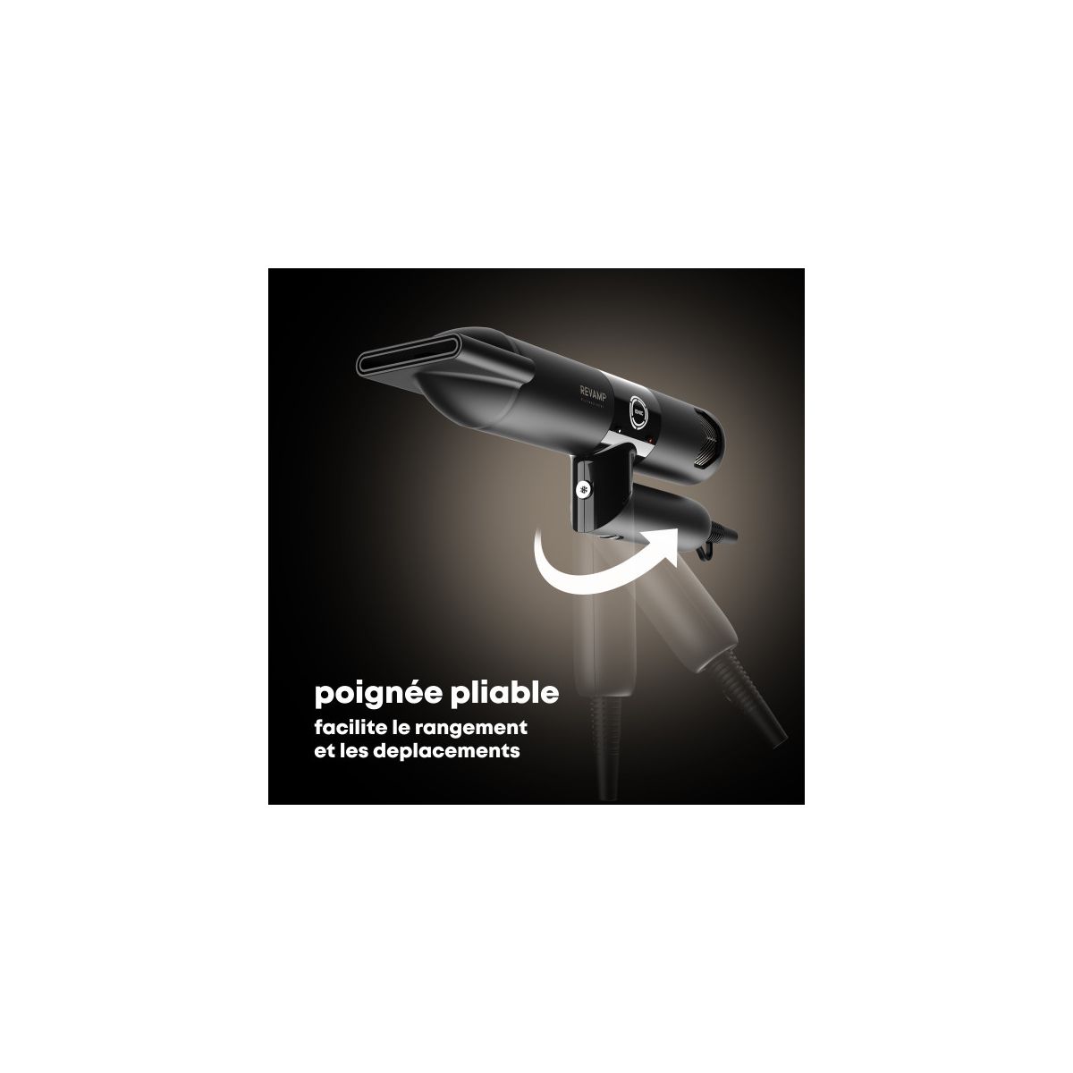 Sèche cheveux professionnel Progloss Enigma révélation noir, REVAMP