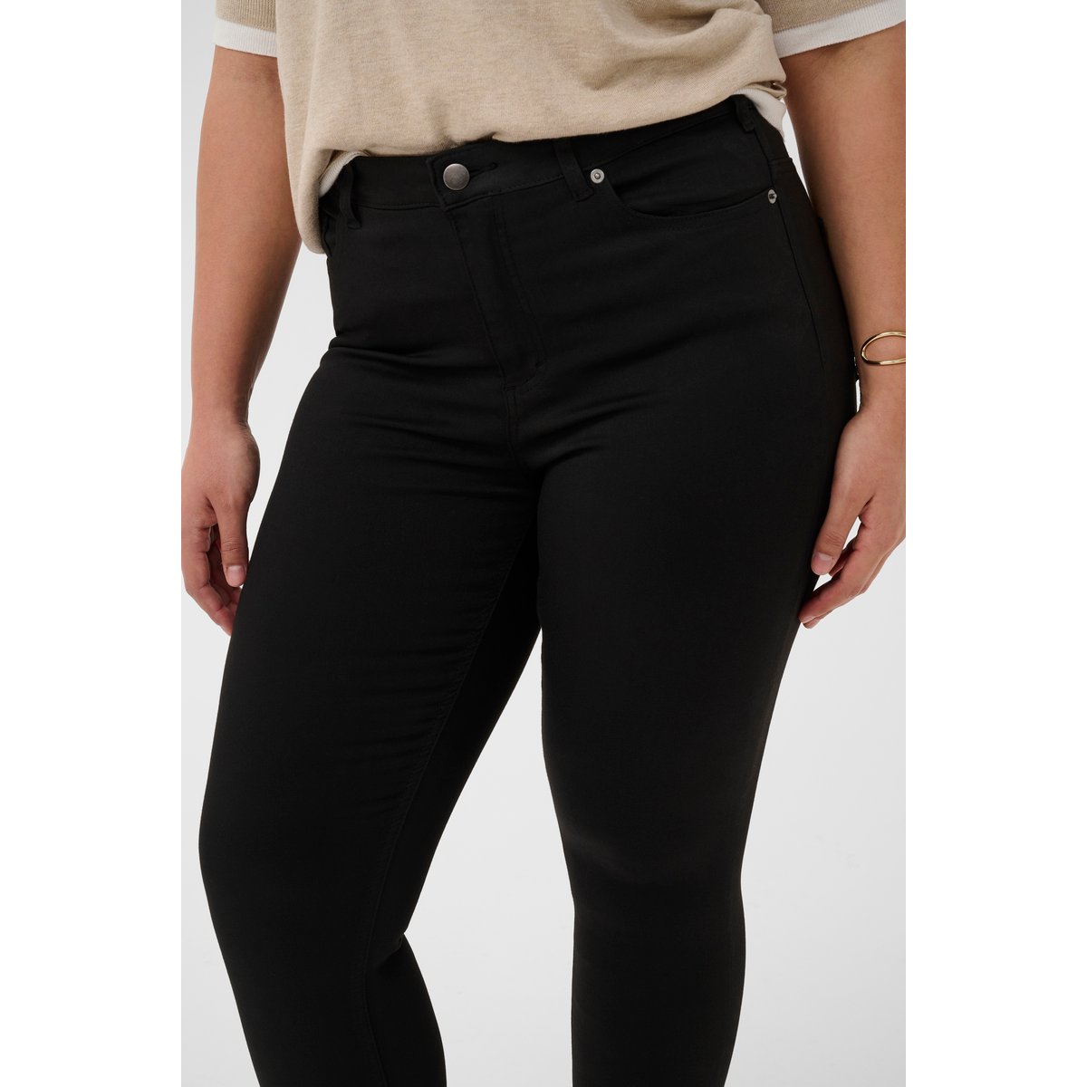 Jeans noir, KAFFE CURVE