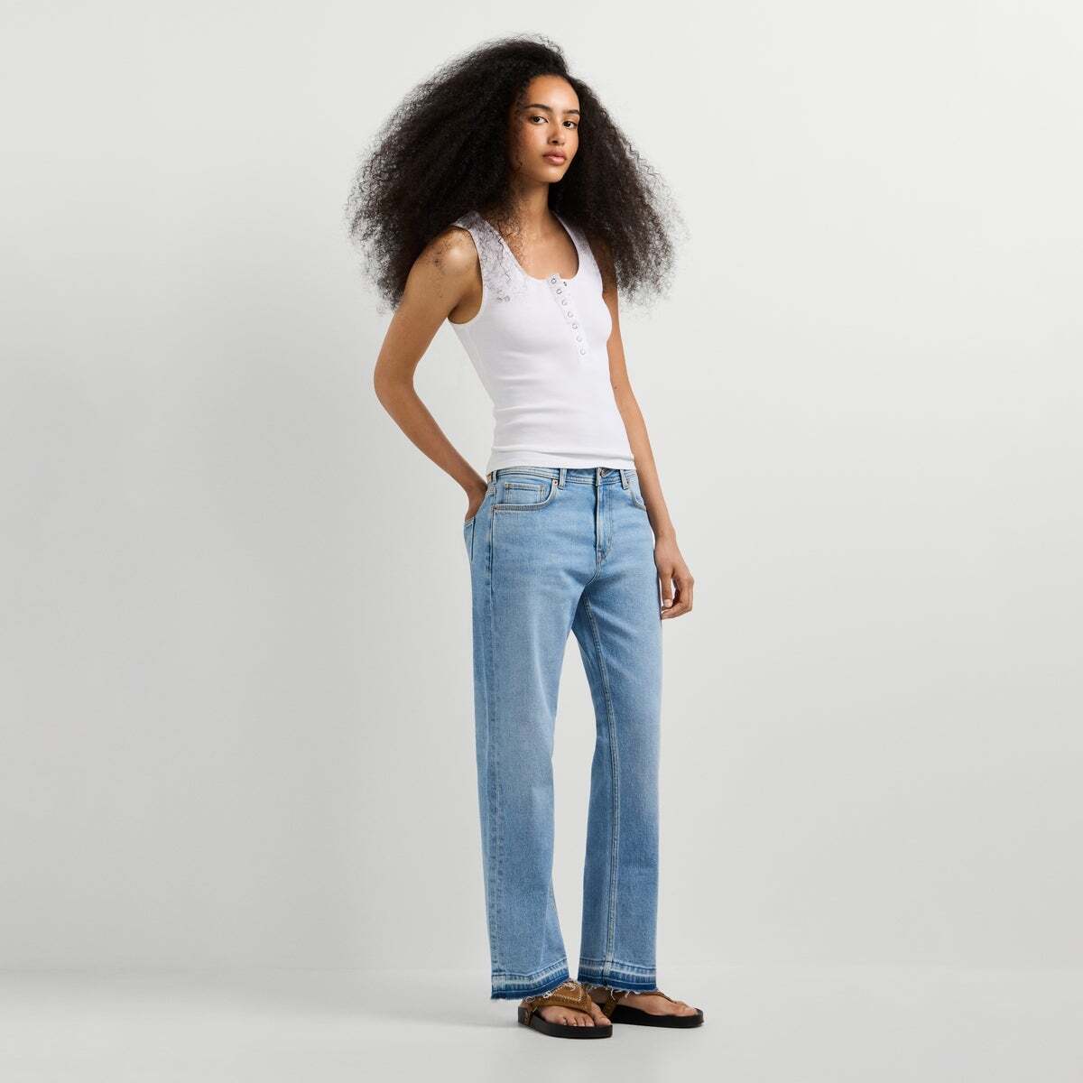 Arrow - Jean Coupe Regular, Taille Moyenne bleu clair vintage, PEPE JEANS