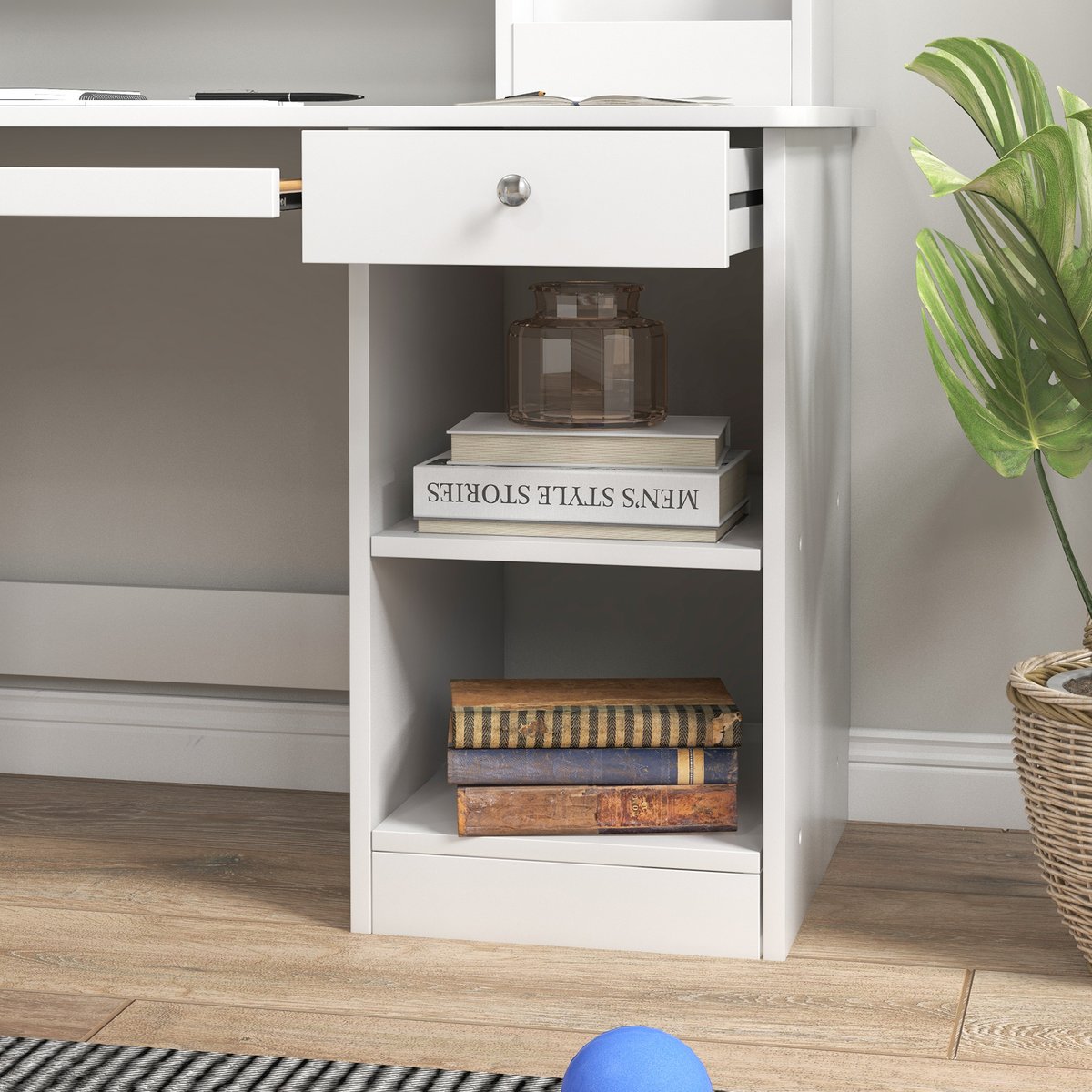 Bureau d'étude pour enfants avec chaise MDF blanc, ZONEKIZ