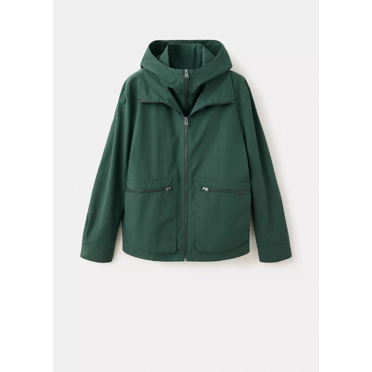 Veste imperméable à poches vert billard, MANGO MAN