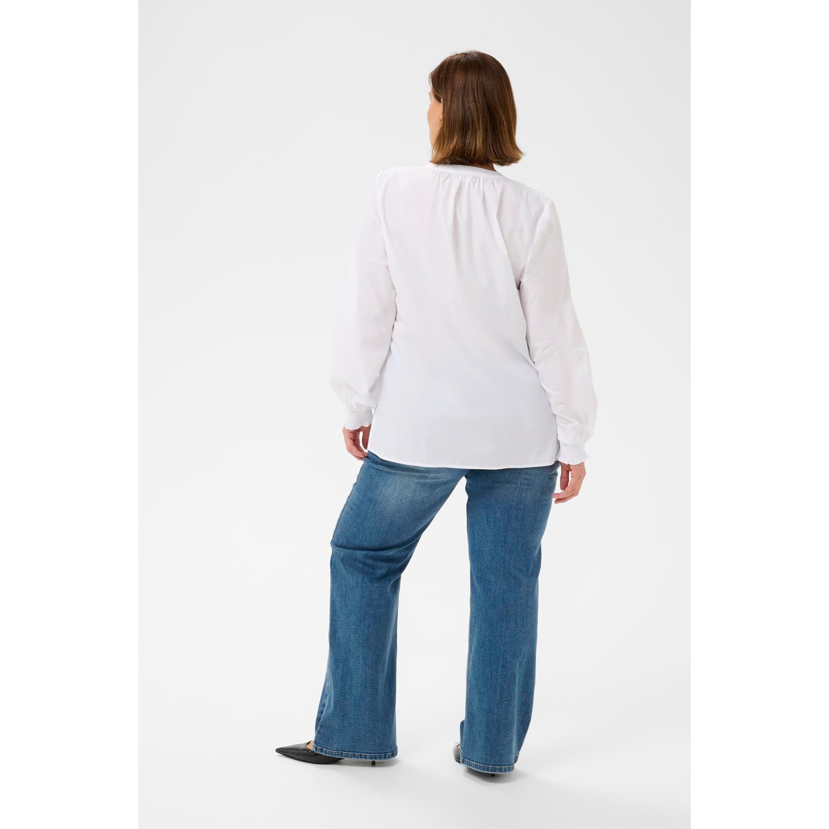 Blouse à manches longues blanc, KAFFE CURVE