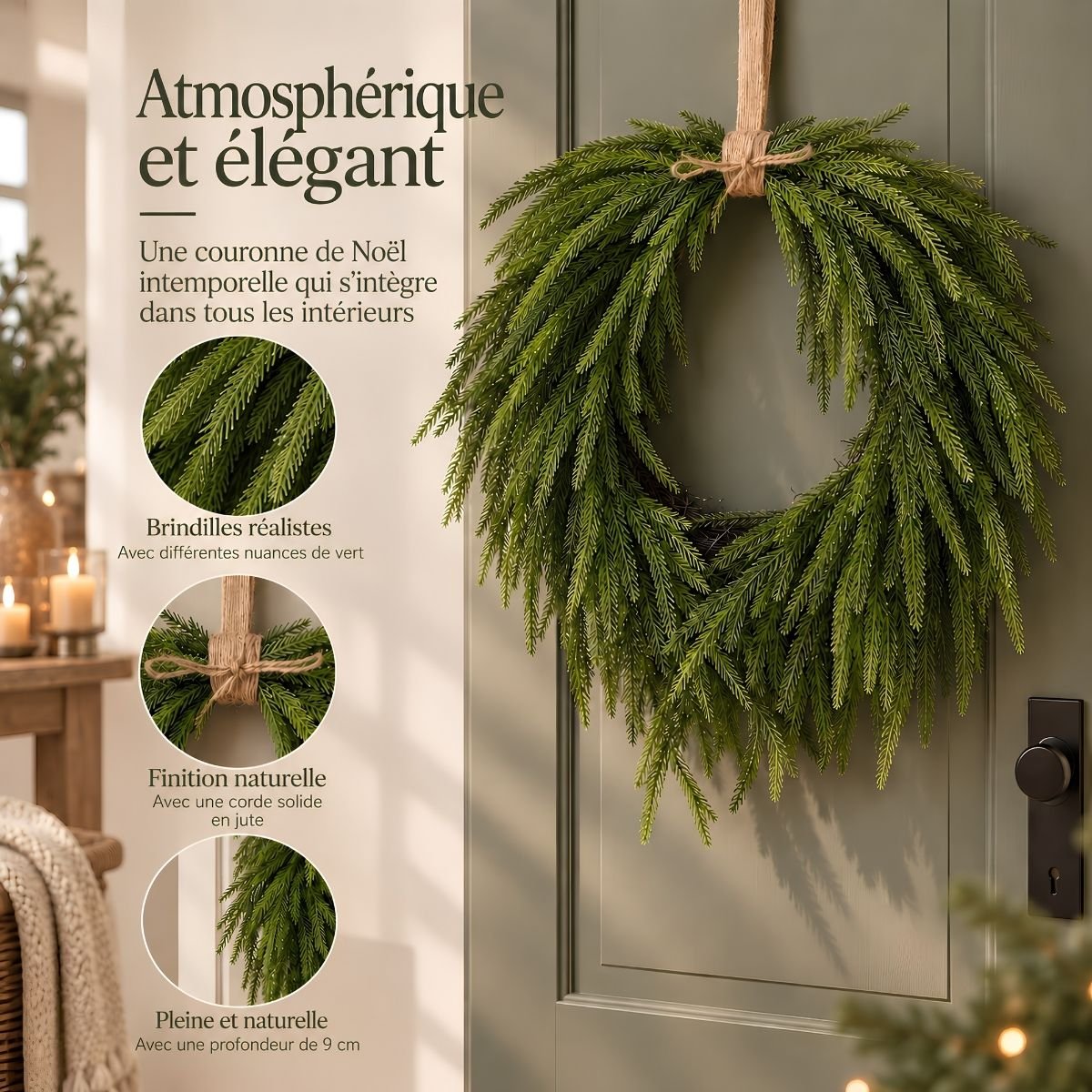 Couronne vert, MICA DECORATIONS