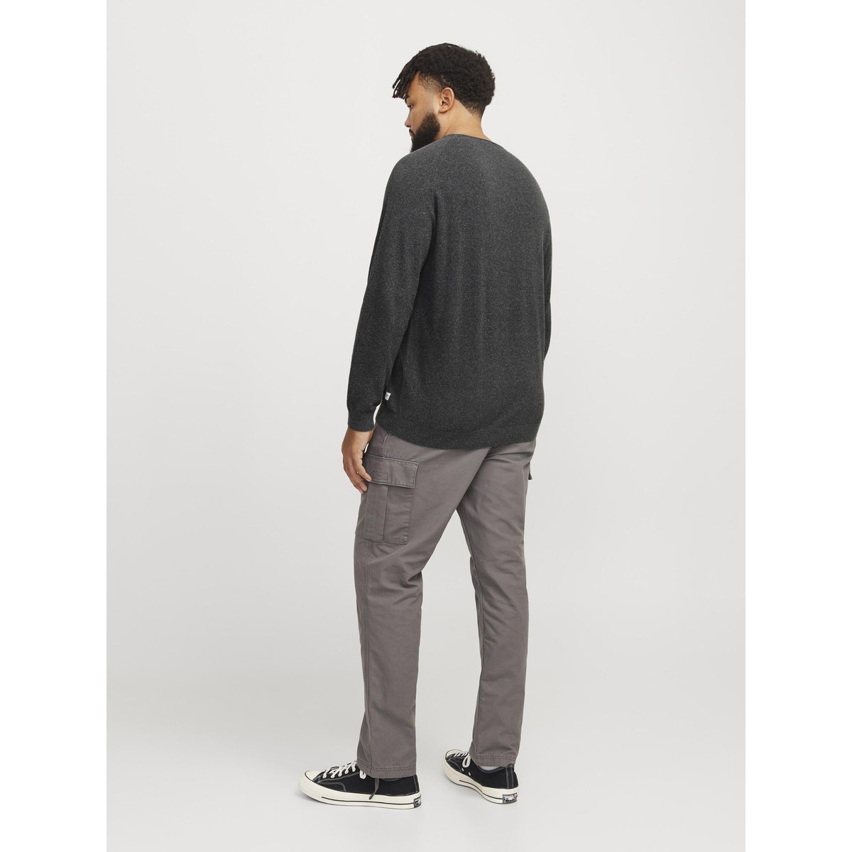 Pull En Maille dark grey melange, JACK & JONES