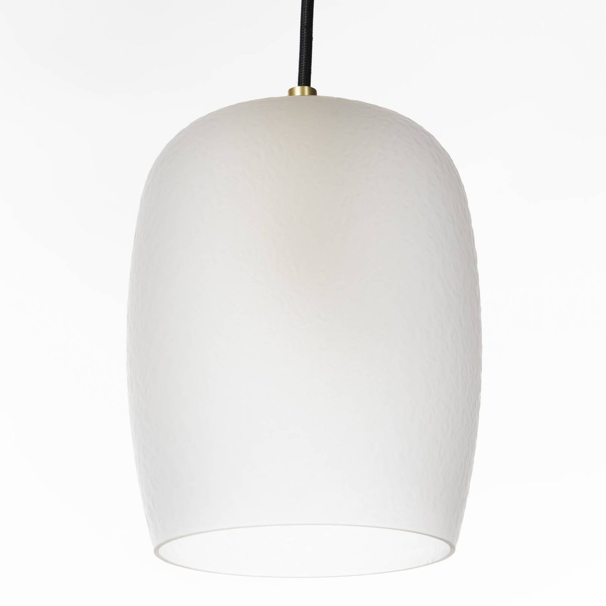 Suspension en métal design, Taylan laiton, blanc sable, LUCANDE